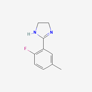 B1680389 1H-Imidazole, 2-(2-fluoro-5-methylphenyl)-4,5-dihydro- CAS No. 208718-14-3