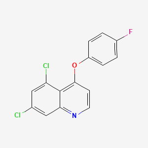 molecular formula C15H8Cl2FNO B1680402 喹诺菌酯 CAS No. 124495-18-7