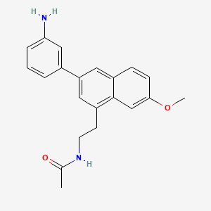 B1680428 N-[2-[3-(3-aminophenyl)-7-methoxynaphthalen-1-yl]ethyl]acetamide CAS No. 225786-69-6