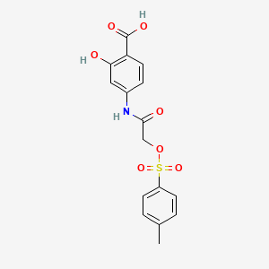 B1680437 2-Hydroxy-4-(2-(tosyloxy)acetamido)benzoic acid CAS No. 501919-59-1