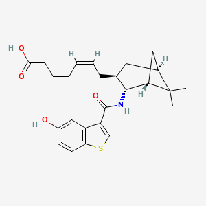 (5Z)-7-((1R,2R,3S,5S)-2-(((5-Hydroxy-1-benzothien-3-yl)carbonyl)amino)-6,6-dimethylbicyclo(3.1.1)hept-3-yl)hept-5-enoic acid