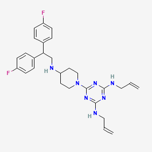 6-(4-(2,2-di(4-Fluorophenyl)ethylamino)-1-piperidinyl)-N,N'-di-2-propenyl-1,3,5-triazine-2,4-diamine