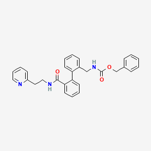molecular formula C29H27N3O3 B1680465 2'-(苯甲氧羰基氨基甲基)联苯-2-甲酸 2-(2-吡啶基)乙基酰胺 CAS No. 332378-43-5