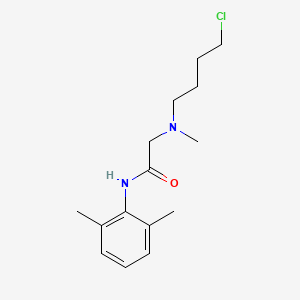 molecular formula C15H23ClN2O B1680493 2-[4-chlorobutyl(methyl)amino]-N-(2,6-dimethylphenyl)acetamide CAS No. 36191-21-6