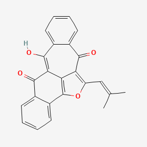 molecular formula C24H16O4 B1680496 Radermachol CAS No. 95378-00-0