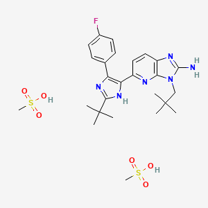 molecular formula C26H37FN6O6S2 B1680505 Ralimetinib Mesylate CAS No. 862507-23-1