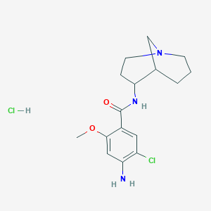 molecular formula C16H23Cl2N3O2 B1680515 4-氨基-N-(1-氮杂双环[3.3.1]壬-4-基)-5-氯-2-甲氧基苯甲酰胺；盐酸盐 CAS No. 109872-41-5