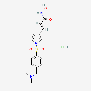 molecular formula C16H20ClN3O4S B1680539 瑞美司他（盐酸盐） CAS No. 1187075-34-8