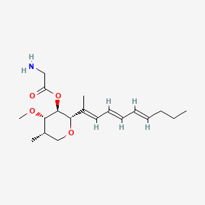 molecular formula C19H31NO4 B1680545 [(2S,3R,4S,5S)-2-[(2E,4E,6E)-deca-2,4,6-trien-2-yl]-4-methoxy-5-methyloxan-3-yl] 2-aminoacetate CAS No. 135357-96-9