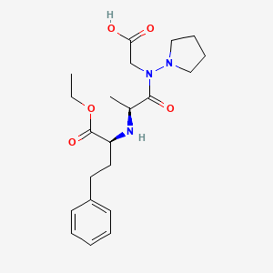 molecular formula C21H31N3O5 B1680563 N-(N-(1-(Ethoxycarbonyl)-3-phenylpropyl)alanyl)-N-(1-pyrrolidinyl)glycine CAS No. 98056-23-6
