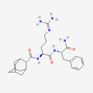 molecular formula C26H38N6O3 B1680573 2-金刚烷基羰基-精-苯-NH2 三氟乙酸盐 CAS No. 876310-60-0