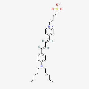 molecular formula C29H42N2O3S B1680581 4-[4-[(1E,3E)-4-[4-(二戊氨基)苯基]丁-1,3-二烯基]吡啶-1-鎓-1-基]丁-1-磺酸盐 CAS No. 107610-19-5