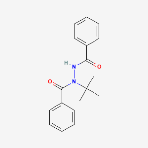 molecular formula C18H20N2O2 B1680582 1,2-二苯甲酰-1-叔丁基肼 CAS No. 112225-87-3
