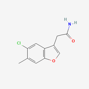B1680605 2-(5-Chloro-6-methyl-1-benzofuran-3-yl)acetamide CAS No. 879564-86-0