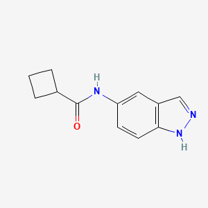 molecular formula C12H13N3O B1680606 N-(1H-吲唑-5-基)环丁烷甲酰胺 CAS No. 886625-06-5