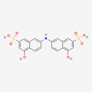 molecular formula C20H15NO8S2 B1680610 2-萘磺酸，7,7'-亚氨基双[4-羟基- CAS No. 87-03-6