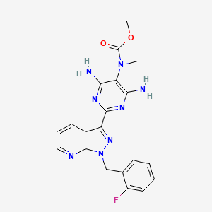 molecular formula C20H19FN8O2 B1680643 利奥西呱 CAS No. 625115-55-1