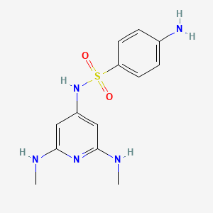 molecular formula C13H17N5O2S B1680699 4-amino-N-[2,6-bis(methylamino)pyridin-4-yl]benzenesulfonamide CAS No. 202466-77-1