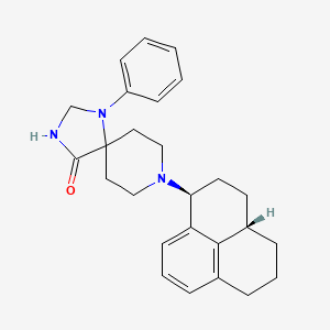 molecular formula C26H31N3O B1680701 8-[(1S,3aS)-2,3,3a,4,5,6-六氢-1H-菲萘-1-基]-1-苯基-1,3,8-三氮杂螺[4.5]癸-4-酮 CAS No. 280783-56-4