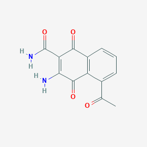 B1680784 2-Naphthalenecarboxamide, 5-acetyl-3-amino-1,4-dihydro-1,4-dioxo- CAS No. 84745-01-7