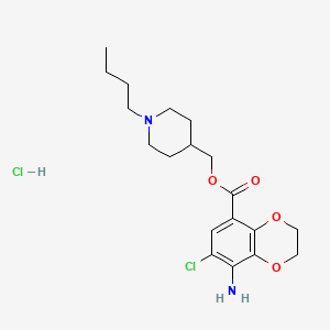 B1680789 (1-Butyl-4-piperidinyl)methyl 8-amino-7-chloro-1,4-benzodioxane-5-carboxylate hydrochloride CAS No. 148688-01-1