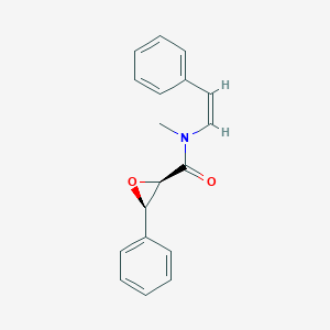 B1680793 (2R,3S)-N-Methyl-3-phenyl-N-[(Z)-2-phenylvinyl]-2-oxiranecarboxamide CAS No. 173220-67-2