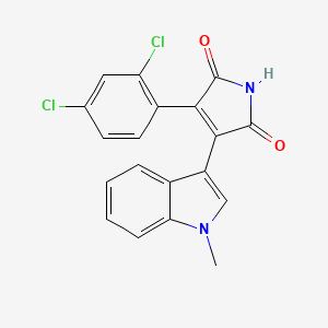 molecular formula C19H12Cl2N2O2 B1680804 3-(2,4-二氯苯基)-4-(1-甲基-1H-吲哚-3-基)-1H-吡咯-2,5-二酮 CAS No. 280744-09-4