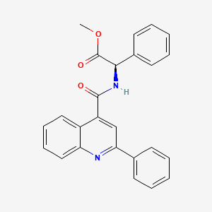 B1680806 methyl (2R)-2-phenyl-2-[(2-phenylquinoline-4-carbonyl)amino]acetate CAS No. 174635-53-1