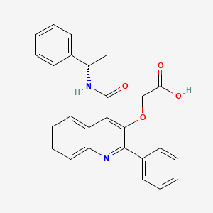 B1680814 (-)-(S)-N-(alpha-Ethylbenzyl)-3-(carboxymethoxy)-2-phenylquinoline-4-carboxamide CAS No. 224961-34-6