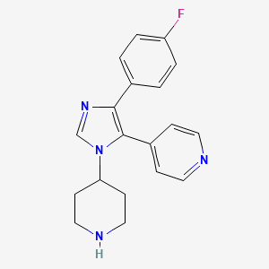 B1680815 4-(5-(4-Fluorophenyl)-3-(4-piperidyl)imidazol-4-yl)pyridine CAS No. 180869-32-3