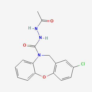 molecular formula C16H19ClN3O3 B1680854 N'-acetyl-3-chloro-6H-benzo[b][1,4]benzoxazepine-5-carbohydrazide CAS No. 19395-87-0