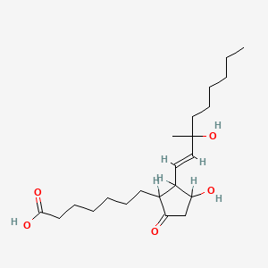 B1680860 7-[3-hydroxy-2-[(E)-3-hydroxy-3-methylnon-1-enyl]-5-oxocyclopentyl]heptanoic acid CAS No. 144730-92-7