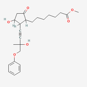 B1680861 Methyl 7-[3-hydroxy-2-(3-hydroxy-3-methyl-4-phenoxybut-1-ynyl)-5-oxocyclopentyl]heptanoate CAS No. 144730-93-8