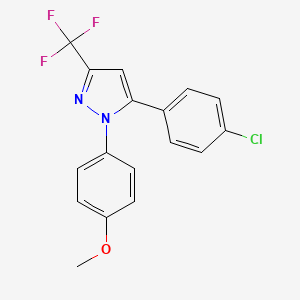 molecular formula C17H12ClF3N2O B1680875 5-(4-氯苯基)-1-(4-甲氧基苯基)-3-(三氟甲基)-1H-吡唑 CAS No. 188817-13-2