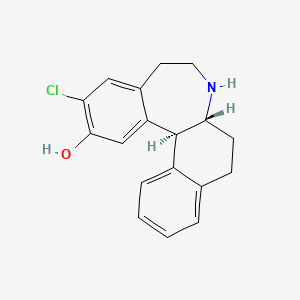 molecular formula C18H18ClNO B1680907 (6aR,13bS)-11-氯-6,6a,7,8,9,13b-六氢-5H-萘并[1,2-a][3]苯并氮杂菲-12-醇 CAS No. 129672-23-7