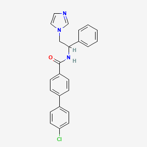 molecular formula C24H20ClN3O B1680935 (-)-4'-Chloro-N-[2-(1H-imidazol-1-yl)-1-phenylethyl]-[1,1'-biphenyl]-4-carboxamide CAS No. 1033846-45-5