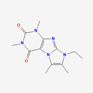 B1680996 8-ethyl-1,3,6,7-tetramethyl-1H-imidazo[2,1-f]purine-2,4(3H,8H)-dione CAS No. 19970-45-7