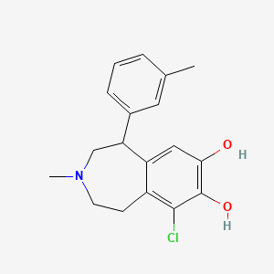 molecular formula C18H21BrClNO2 B1681006 3-甲基-6-氯-2,3,4,5-四氢-7,8-二羟基-1-(3-甲基苯基)-1H-3-苯并氮杂卓 CAS No. 80751-85-5