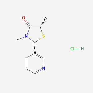 B1681012 (2R,5S)-3,5-Dimethyl-2-pyridin-3-yl-1,3-thiazolidin-4-one;hydrochloride CAS No. 158511-47-8
