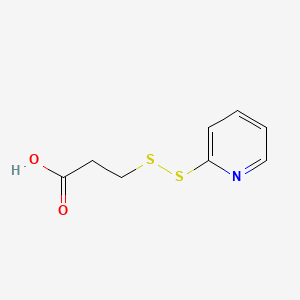 molecular formula C8H9NO2S2 B1681064 3-(吡啶-2-基二硫烷基)丙酸 CAS No. 68617-64-1