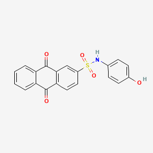 B1681127 N-(4-hydroxyphenyl)-9,10-dioxoanthracene-2-sulfonamide CAS No. 825611-06-1