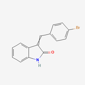 molecular formula C15H10BrNO B1681158 2H-吲哚-2-酮，3-[(4-溴苯基)亚甲基]-1,3-二氢- CAS No. 76086-99-2