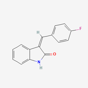 molecular formula C15H10FNO B1681159 3-(4-Fluorobenzylidene)indolin-2-one CAS No. 3476-86-6
