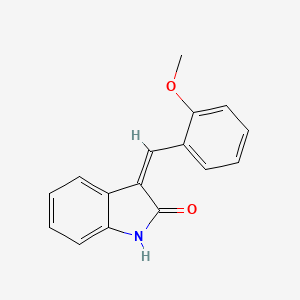 B1681160 3-(2-Methoxy-benzylidene)-3H-indol-2-ol CAS No. 186611-04-1