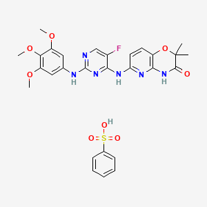 molecular formula C28H29FN6O8S B1681228 甲磺酸达沙替尼 CAS No. 841290-81-1