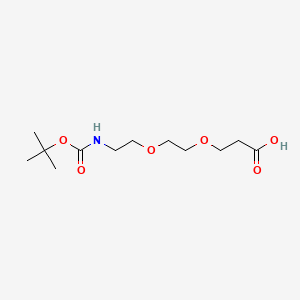 B1681245 N-Boc-3-[2-(2-aminoethoxy)ethoxy]propionic acid CAS No. 1365655-91-9