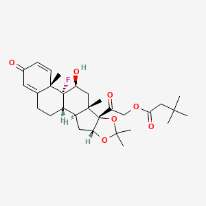 molecular formula C30H41FO7 B1681370 倍他米松六丙酸酯 CAS No. 5611-51-8