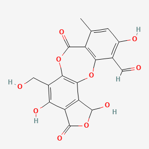 molecular formula C18H12O10 B1681391 Salazinic acid CAS No. 521-39-1