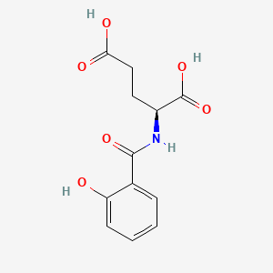 molecular formula C12H13NO6 B1681396 Salicylglutamic acid CAS No. 3441-69-8