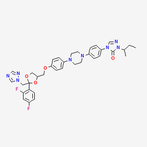 molecular formula C35H38F2N8O4 B1681438 沙培康唑 CAS No. 110588-57-3